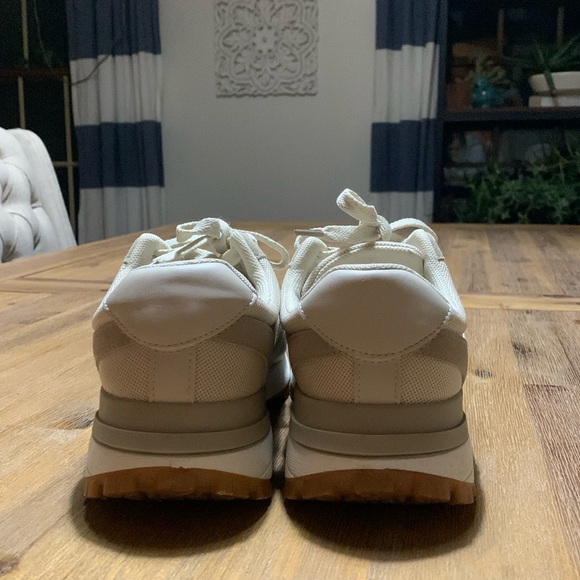 RACHEL ZOE - Sophie Beige & Taupe Retro Mesh Lace Up Cushion Sneakers Size 8.5 - Picture 13 of 16